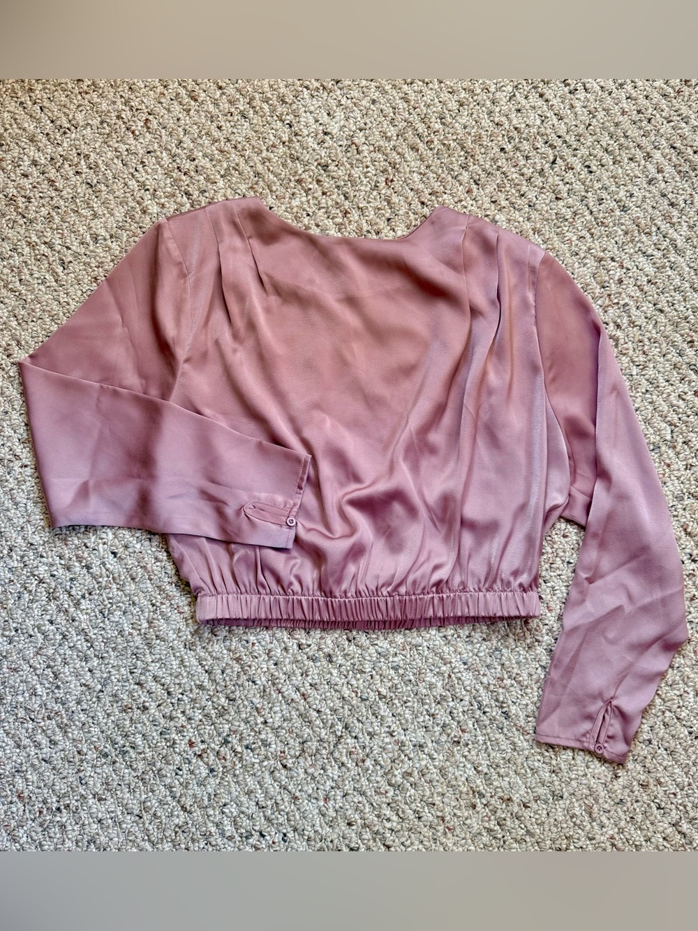 ASTR The Label Mauve Satin Blouse | Medium - Picture 3 of 7